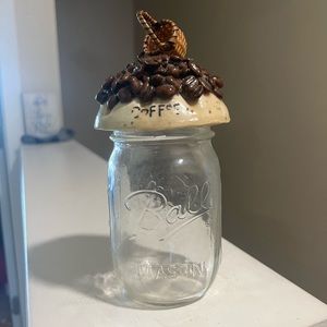 Ball Mason Jar With Screw On Coffee Bean Top Coffee Jar